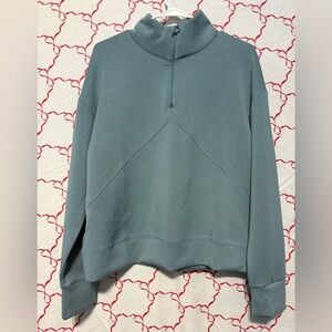 Infinity Women’s Quarter Zip Pullover Teal Size Large NWT